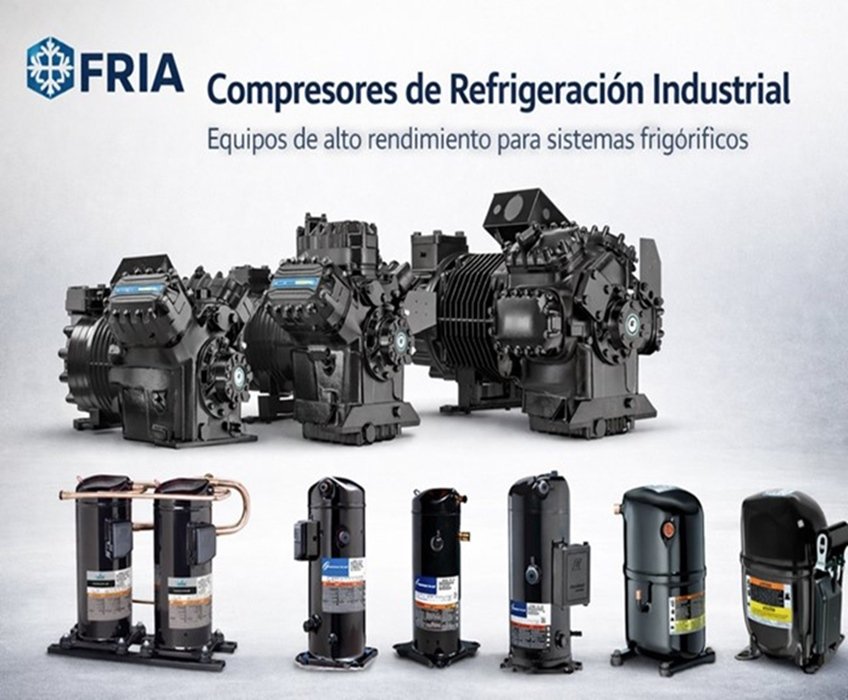 Compresor de refrigeración industrial para cámaras frigoríficas