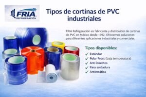 Tipos de cortinas de PVC industriales en México para refrigeración, almacenes y cámaras frigoríficas