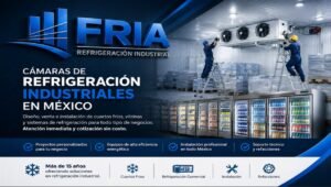 Banner de Fría Refrigeración mostrando soluciones de refrigeración industrial en México para cámaras frigoríficas y proyectos industriales