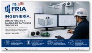 Diseño térmico y cálculo de capacidad frigorífica para cámaras de refrigeración industrial, cuartos fríos y sistemas de congelación en México.