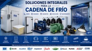 Soluciones integrales para la cadena de frío con cámaras frigoríficas, paneles, compresores, evaporadores, condensadores e iluminación LED para refrigeración industrial en México.