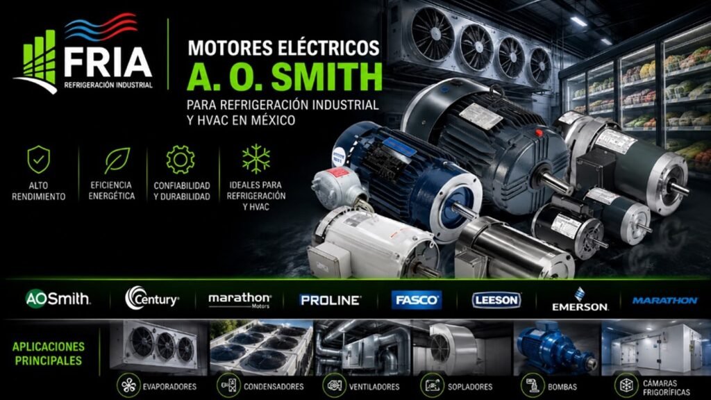 Motores eléctricos A.O. Smith para refrigeración industrial y comercial
