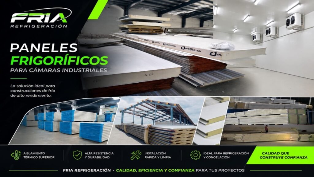 Paneles frigoríficos para refrigeración industrial Paneles frigoríficos para cámaras de refrigeración industrial en México
