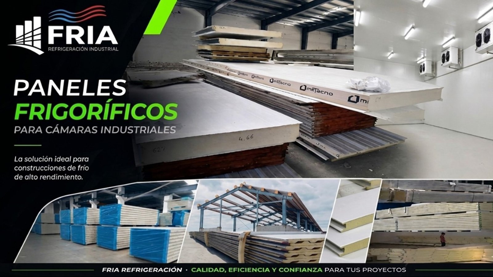 Paneles frigoríficos FRIA para cámaras de refrigeración industrial y comercial