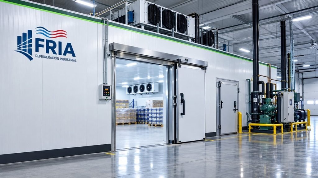 Equipamiento de frigoríficos industriales y centrales de compresión en paralelo para naves logísticas.